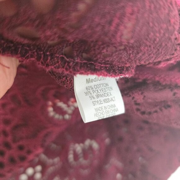 NWT Altar'd State Red Burgundy Eyelet Lace Bralette - Picture 7 of 7